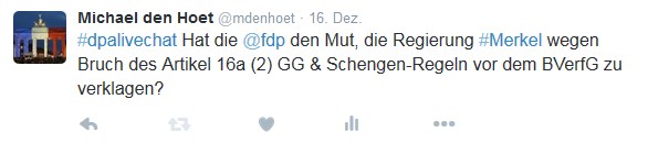 Tweet an FDP-Chef-Lindner